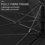 Custom golf umbrella with a fully fiber frame that is lightweight and durable
