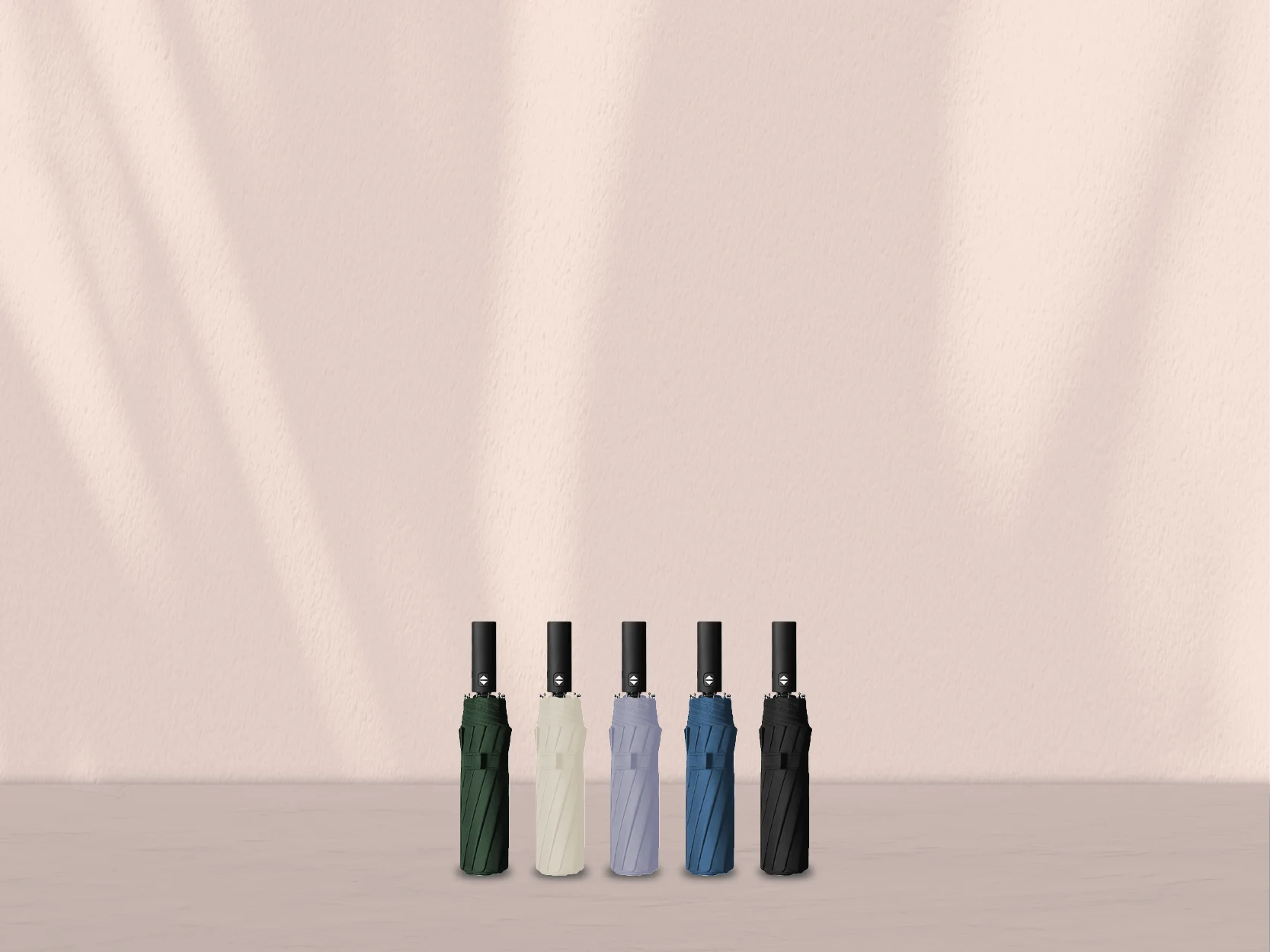 premium gift umbrella are arrange tidy to display their colors