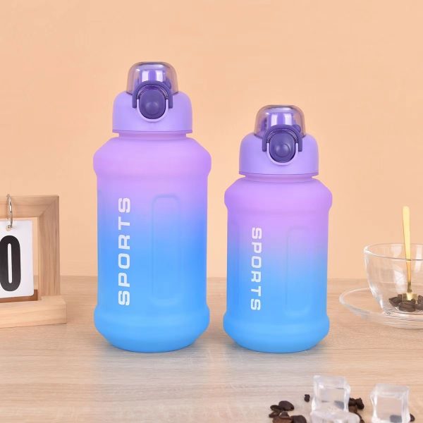 purple to blue custom tumble or sports water bottle