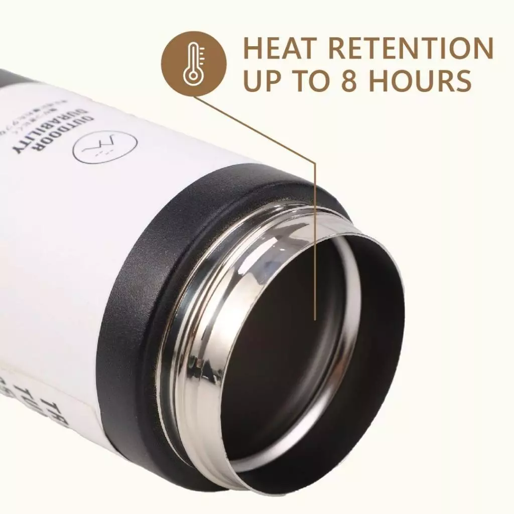 internal display from the top of custom vacuum flask or travel tumbler in 500ml