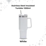 white custom tumbler with laser engraving service