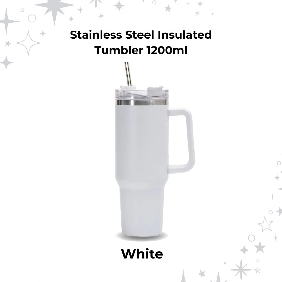 white custom tumbler with laser engraving service